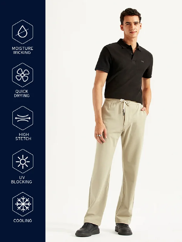 men's striped cotton t-shirt Men's Beige Relaxed Fit Tech Pants