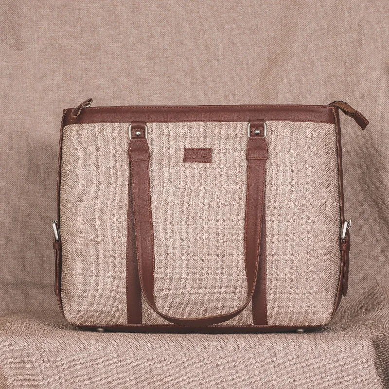 Beige Women's Office Bag