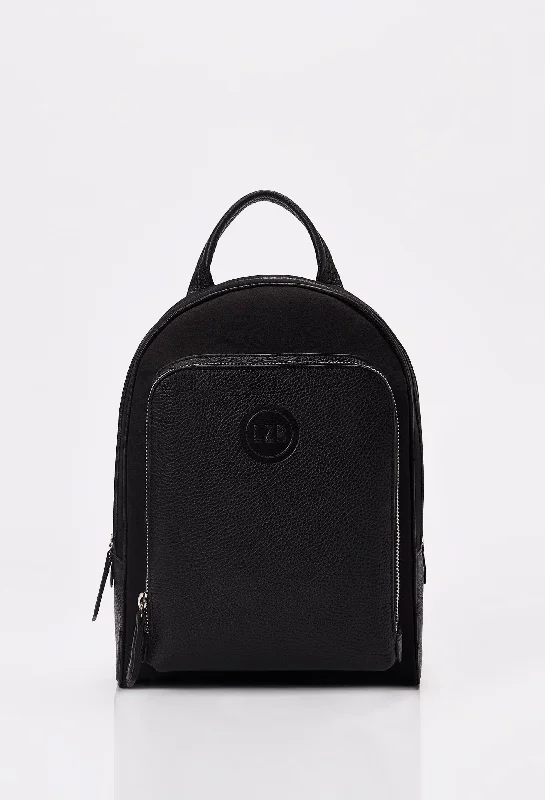 Black Everyday Neoprene & Leather Sling Bag