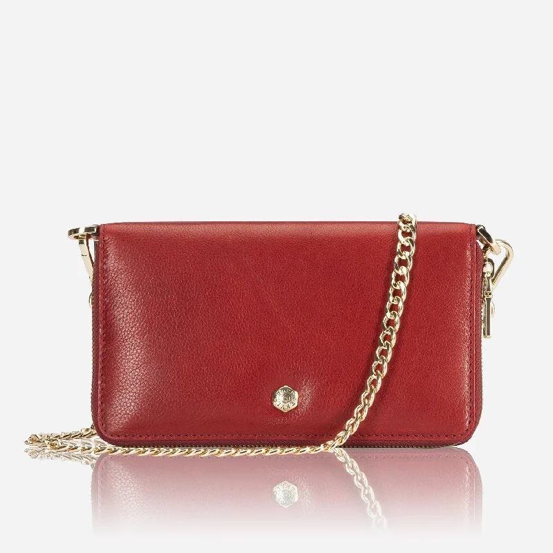 Paris Chain Purse, Red