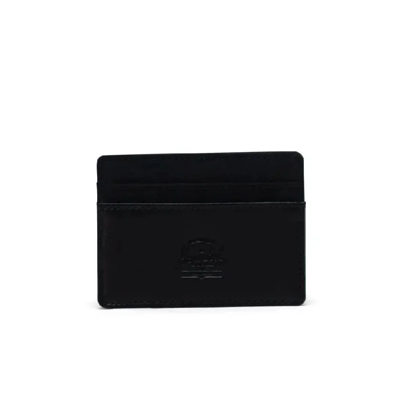 Charlie Cardholder Wallet (Black Vegan Leather)