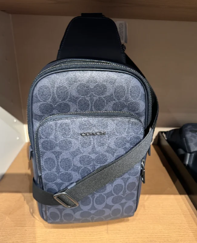 Coach Men Ethan Pack In Signature Denim Midnight Navy (Pre-Order)