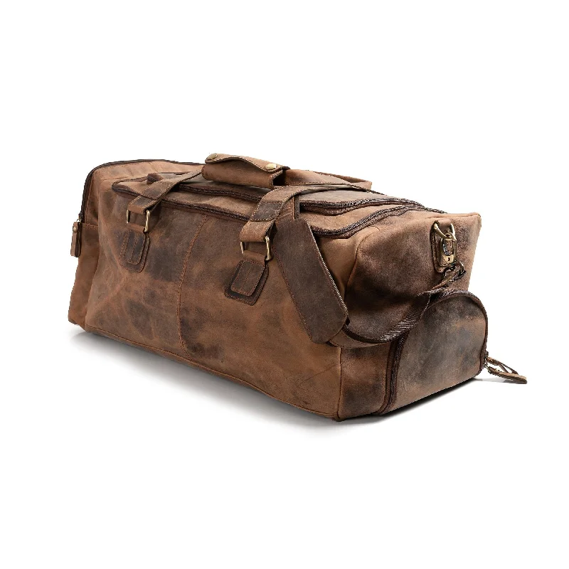 Leather Weekender Bag- Texas Brown