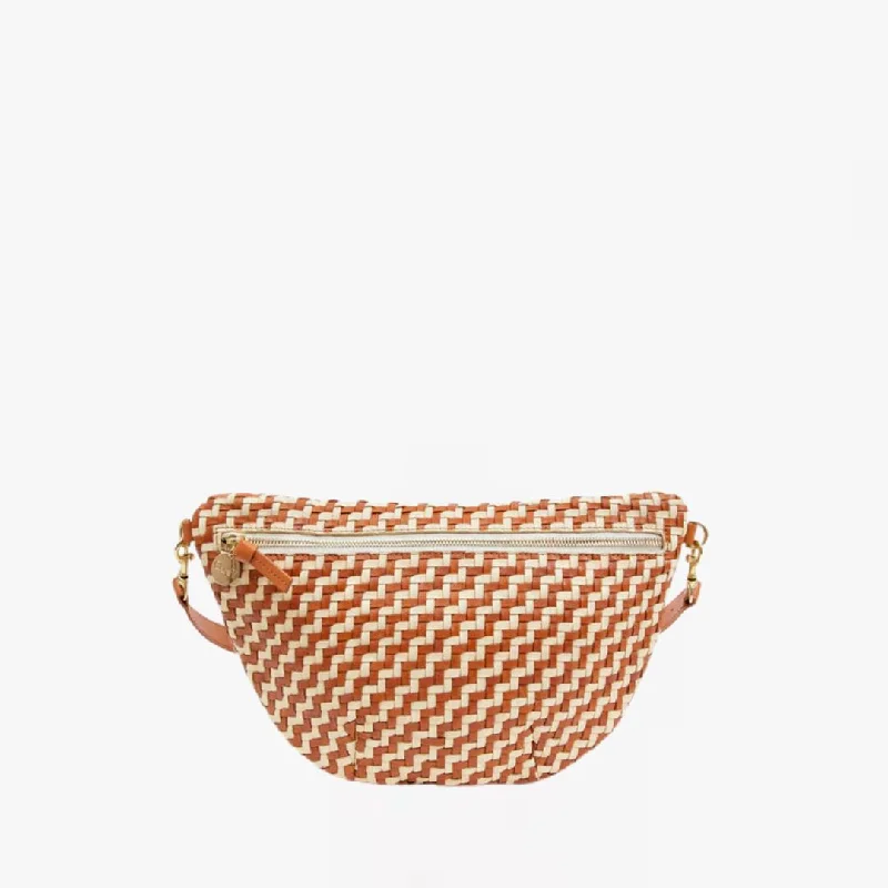 Grande Fanny Pack (Woven Zig Zag Natural + Cream)