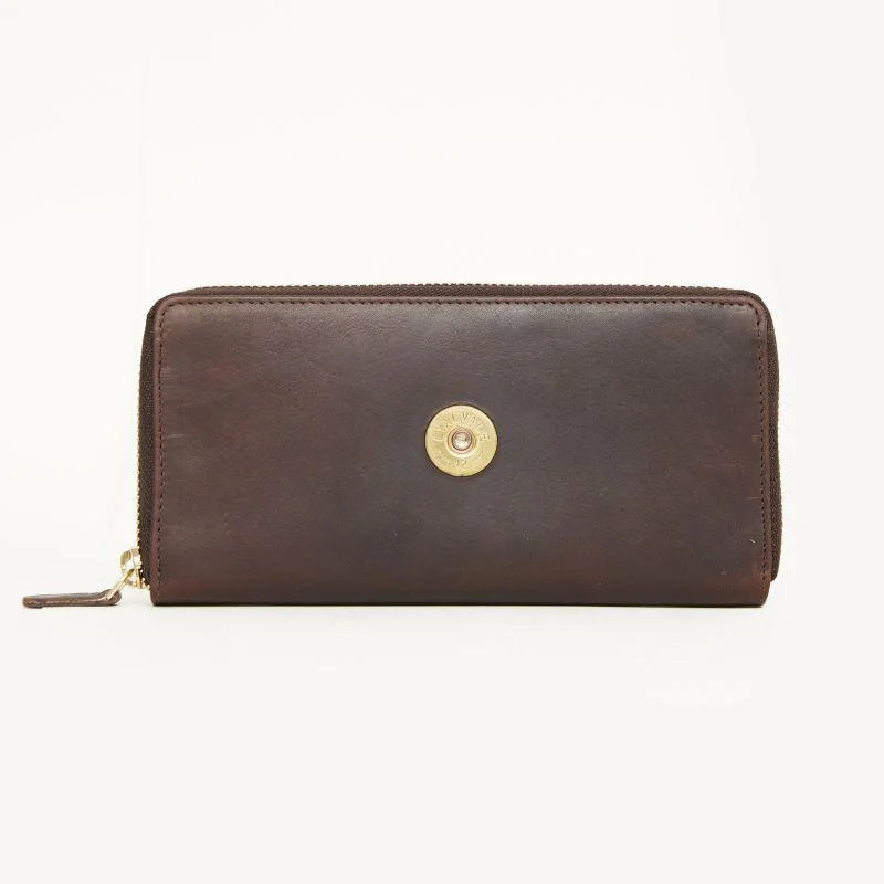 Hicks & Hides Cartridge Ladies Zip Purse - Brown