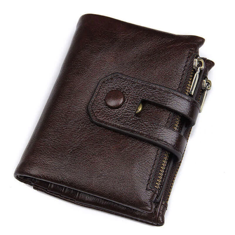 Large Capacity Leather RFID Wallet - Stylish & Secure