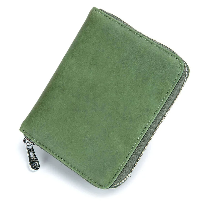 Large Capacity RFID Leather Card Holder Wallet