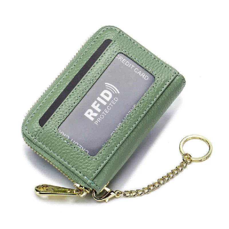 Leather RFID Blocking Card Holder Wallet