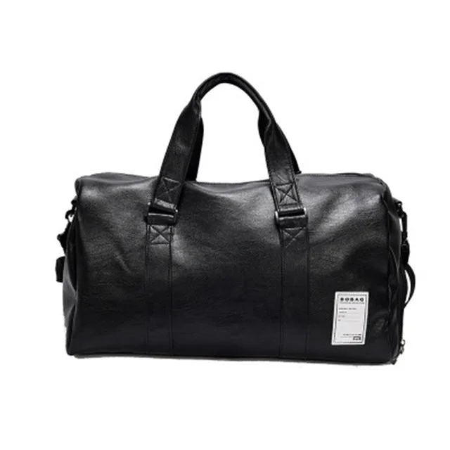 Leather Sport Travel Duffle Bag