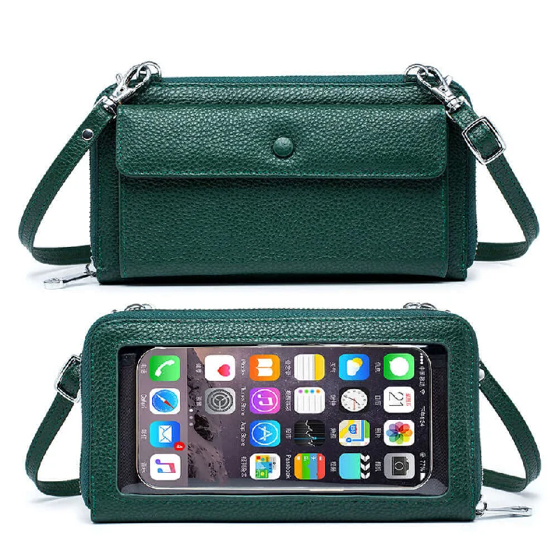 Leather Touch Screen Mobile Phone Wallet | Purse Crossbody Bag