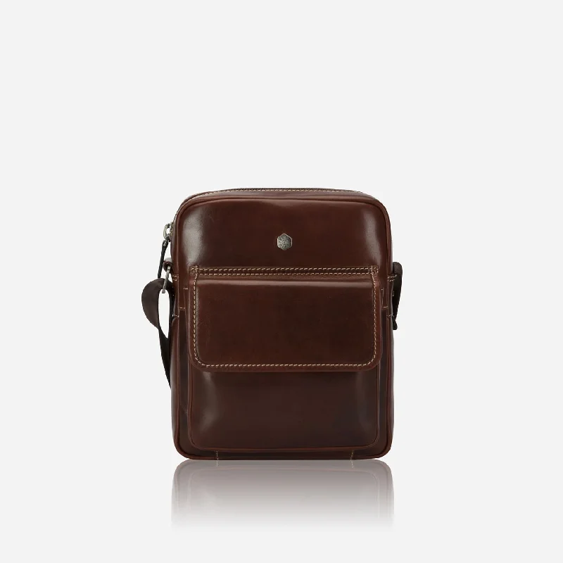 Men's Crossbody with Organiser, Mocha