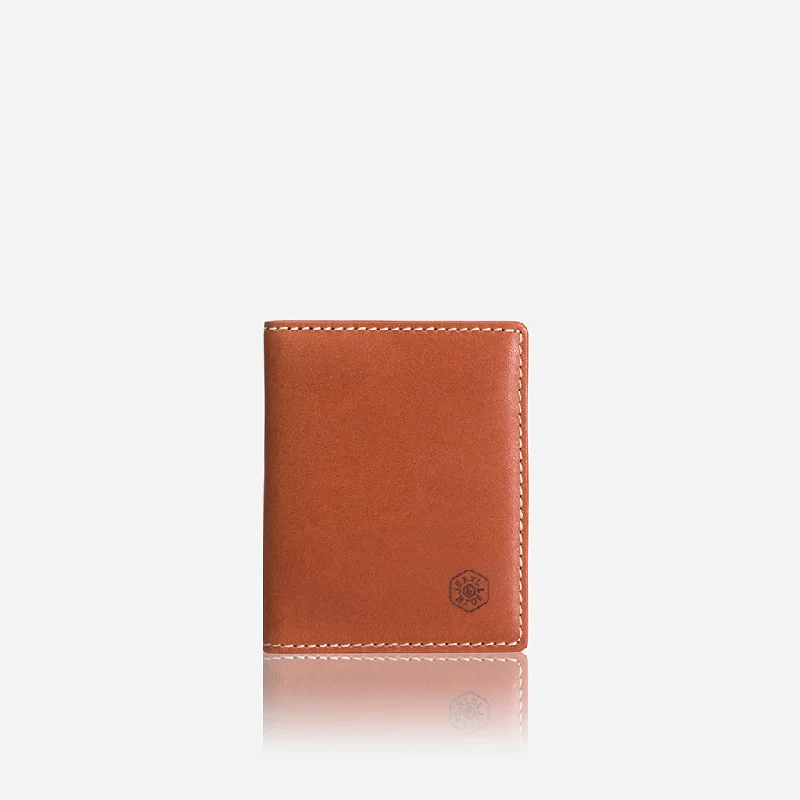 Slim Leather Billfold Card Holder, Tan