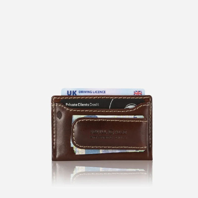 Money Clip Card Holder, Mocha