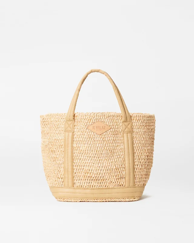 Raffia/Camel Small Raffia Tote