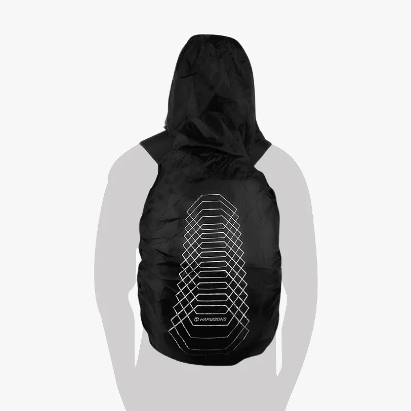 RAIN COVER with Hoodie 3D Black