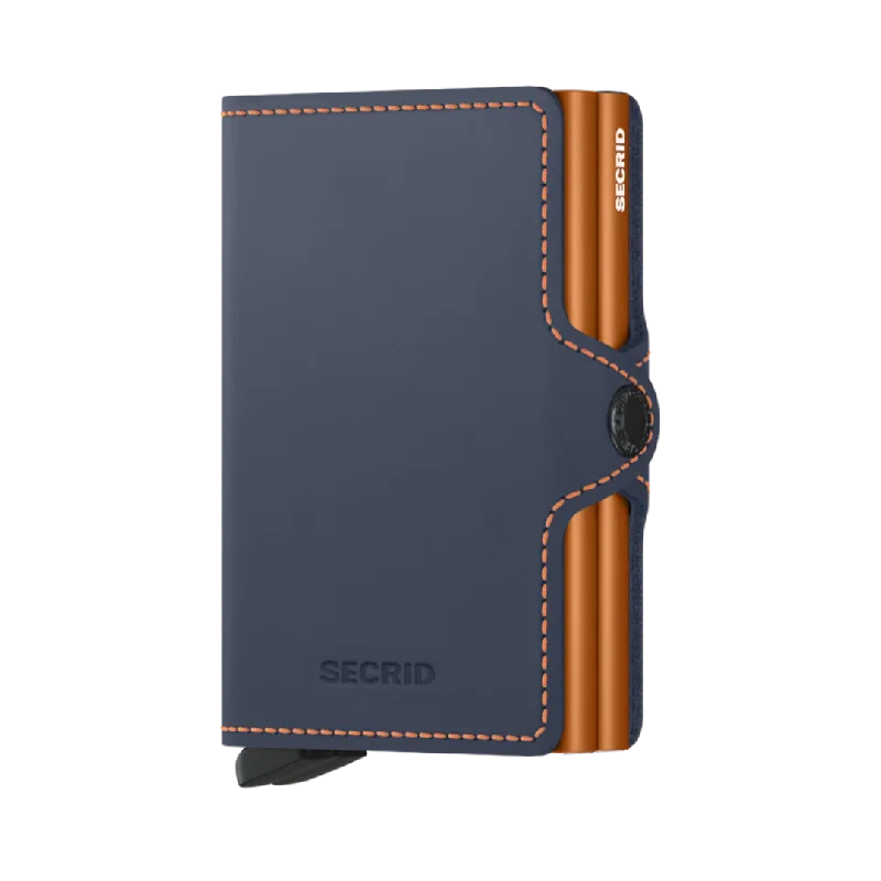 SECRID - Twinwallet Matte Night Blue & Orange