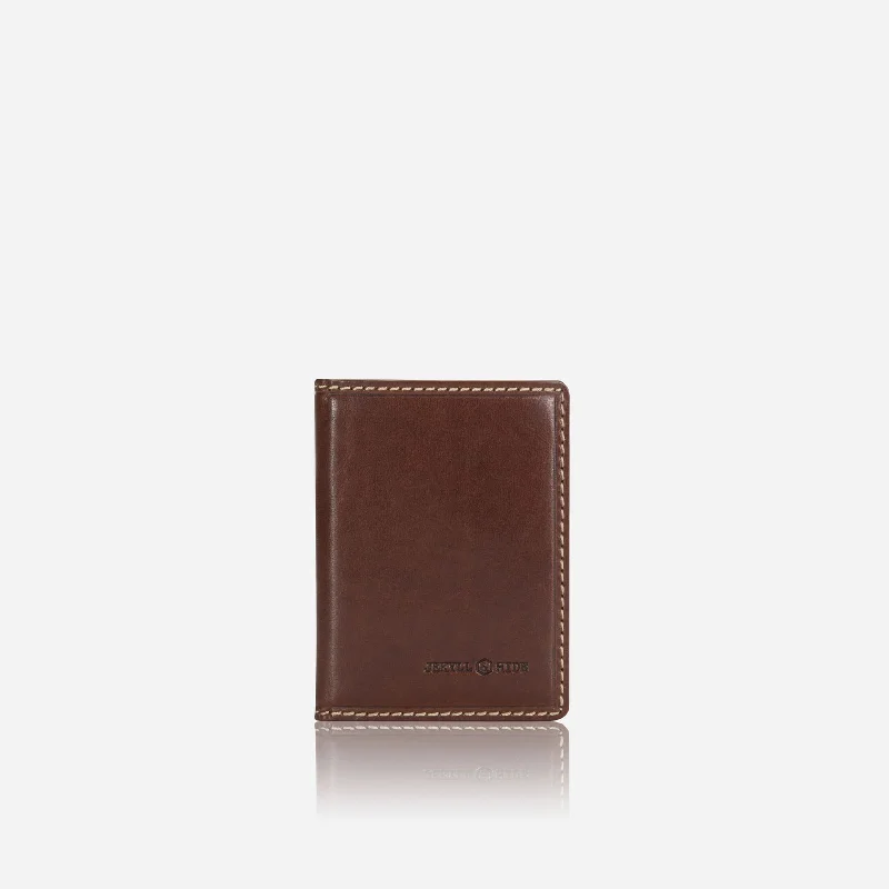 Slim Elasticated Card Holder, Mocha