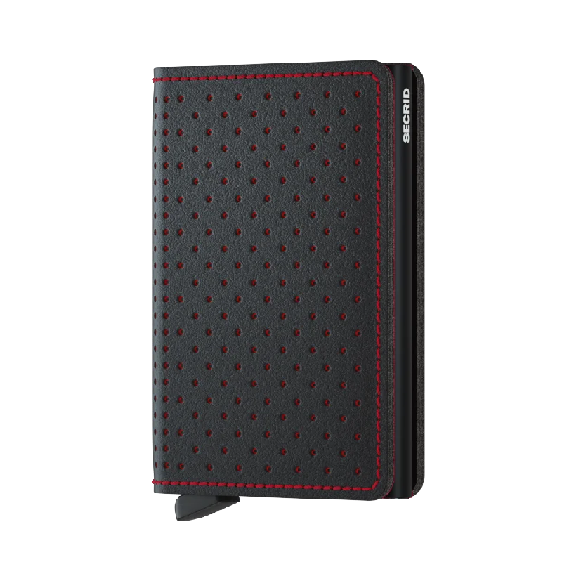 SECRID - Slimwallet Perforated Black Red