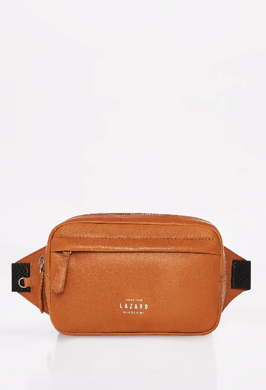 Tan Leather Belt Bag 'Salerno'