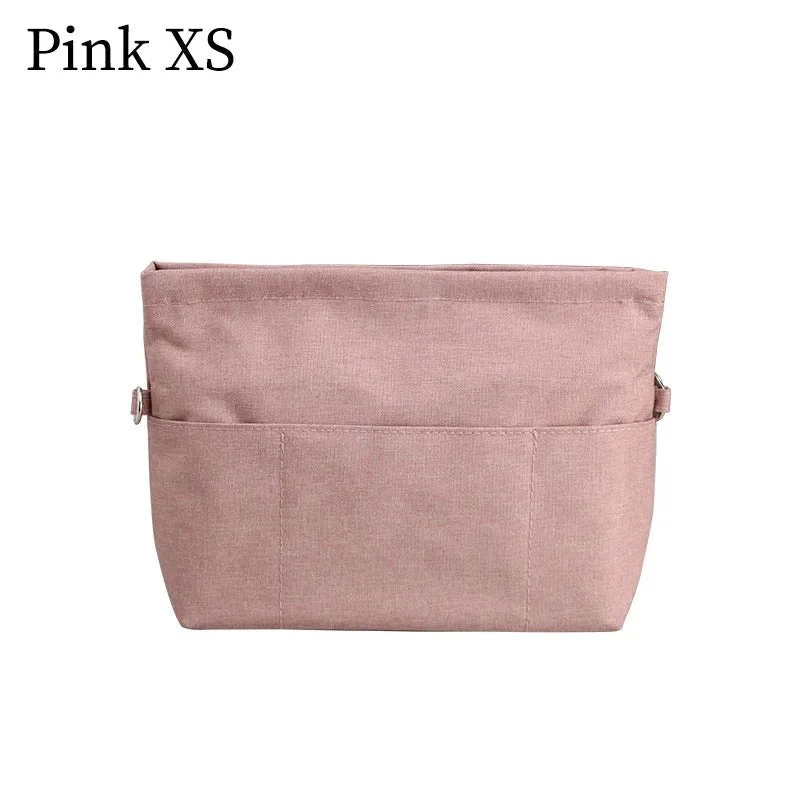 Pink Elegance: Waterproof Multi-Pocket Pouch Insert for Stylish Storage