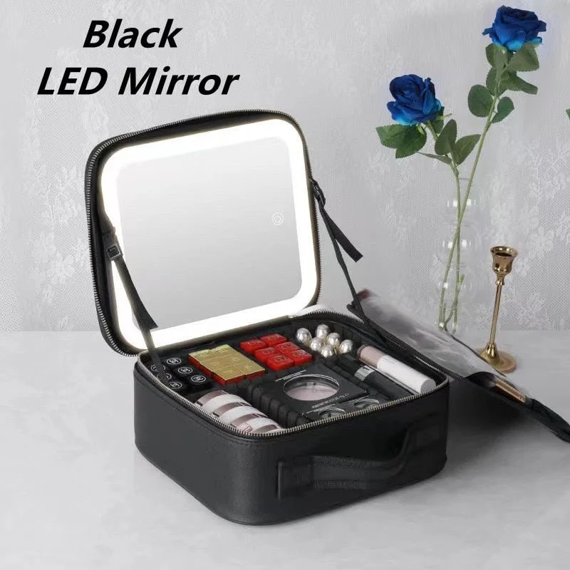 Glamour on the Go: Women LED Light Cosmetic Bag