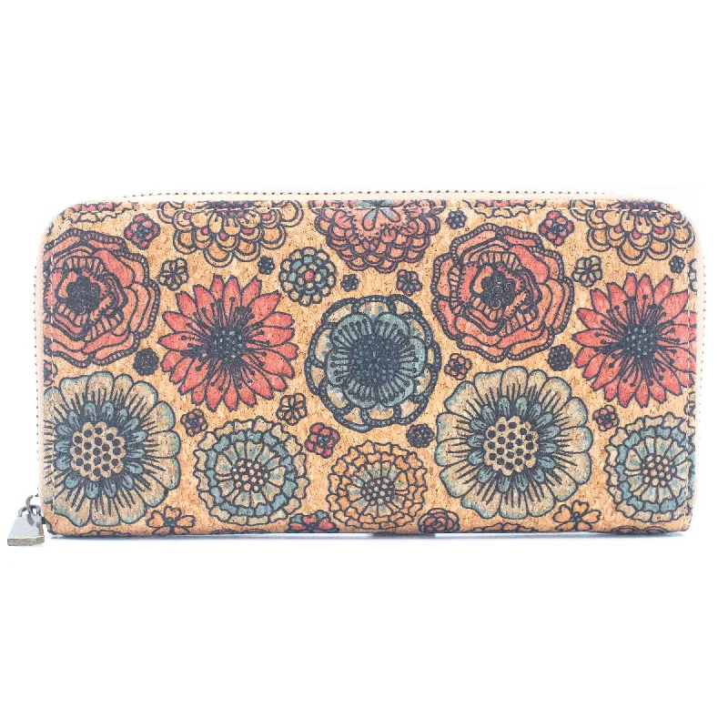 Various patterns natural cork women zipper card wallet- Vegan Cork Wallet BAG-2219